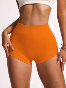 Slayoga Yoga-Shorts, sexy, hoher Bund, dehnbar, Workout, Übungs-Hot-Pants, Bikershorts, Spandex-Shorts