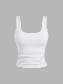 Sweetra Women's Casual Versatile Minimalist Fitted Camisole
