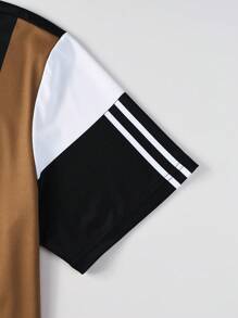 PAVTROS Manfinity Streetrush Men's Casual Commuting Short Sleeve Letter Print Polo Shirt Sport Jersey