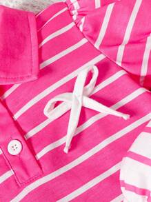 Souflis Souflis 2 Packungen Baby Mädchen, süßes und modisches Polo-Kragen gestreiftes Kleid, geeignet für Sommer, Urlaub und Reisen