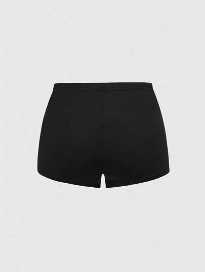 Grunge Punk Ultra Low-Waist, Super Sexy Side Lace Up Hollow Out Micro Shorts