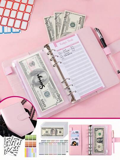 1 pezzo Raccoglitore di budget economico, organizer per contanti, raccoglitore di budget A6 con buste per contanti, buste per raccoglitore di budget per gestione del denaro, collezione di valuta, carte, biglietti (disponibile in più colori), vibrazioni boho