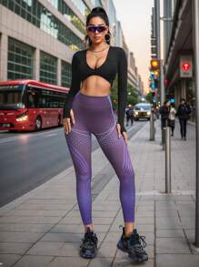 Innovista Tricouri sport pentru femei, cu imprimeu respirabil, din plasă, decupate, cu decolteu în V, spate fără bretele, topuri sport Dry Fit, sport și casual de zi cu zi, ciclism, bicicletă, alergare, cardio, forță, greutăți, pilates, box, activități în aer liber, drumeții, camping, traseu, volei, sport, festivaluri de muzică, petreceri, tricouri Jiffy, negru, echipament de toamnă, cadou de Ziua Mamei - Negru - Vizualizare 9