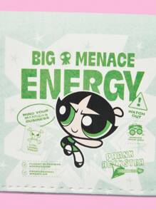 THE POWERPUFF GIRLS X SHEIN 1pc Fashionable Skull & Buttercup Pattern Compact Wallet - Multicolor - View 2