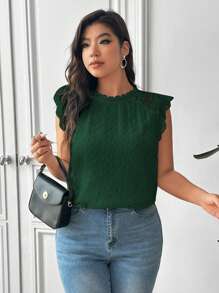 SHEIN Frenchy Camisa de moda de unicolor sin mangas apta para el verano en talla grande