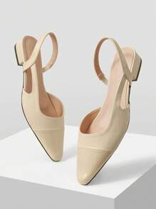 MOTF PREMIUM POINTED TOE SLINGBACKS FLATS - Apricot - View 4