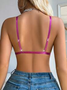 Delicado body de lencería con encaje para despedida de soltera, con cierre delantero, encaje floral romántico, para mujer