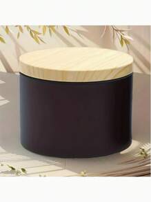 12 件 8/4 盎司蜡烛罐，带金属木纹盖 - 非常适合 DIY 制作蜡烛、工艺品、储存、礼物、情人节、情人节婚礼、生日 - 黑色 - 查看 4