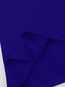 INAWLY Solva 女士休闲纯色修身圆领短袖 T 恤，夏季 - 寶藍色 - 查看 5