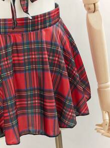 2pcs Teen Girls Simple & Practical Set (Top And Skirt)