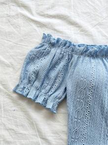 Soleia Bohemian  ,Boho, Romantic Floral ,Vacation, Floral  4th Of July Clothes  Tops De Mujer Vacation Tops Beaded Top Peplum Top  Party Tops  Cami Top Camisole Top  4th Of July Women  Crop Sexy Tops For Women Versatile Off Shoulder Ruffle Elastic Pleated Cropped Short Sleeve Top,Party