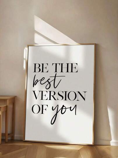 1PC Var den bästa versionen av dig, heminredning, inspirerande citat, motiverande affisch, ramlös