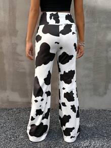 Coolane Kids Tween Girls Spring/Summer Cow Print High Waist Flare Pants