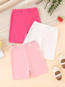 Baby Girls Can Wear Simple, Casual, Cute, Fun, And Lively Fruit Printed Shorts In Spring And Summer. Three Pieces Set - Multicolor - View 2
