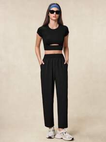 OutZeal Pantaloni estivi da donna, con tessuto tecnico traspirante, fascia in vita regolabile, gambe a tubo, per attività sportive all'aperto