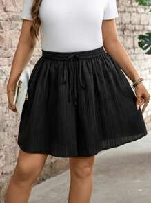 SHEIN LUNE Women's Casual Loose Shorts, Solid Color, Fashion, Suitable For Summer Summer Outfits For Women Shorts For Women Summer Outfits For Women