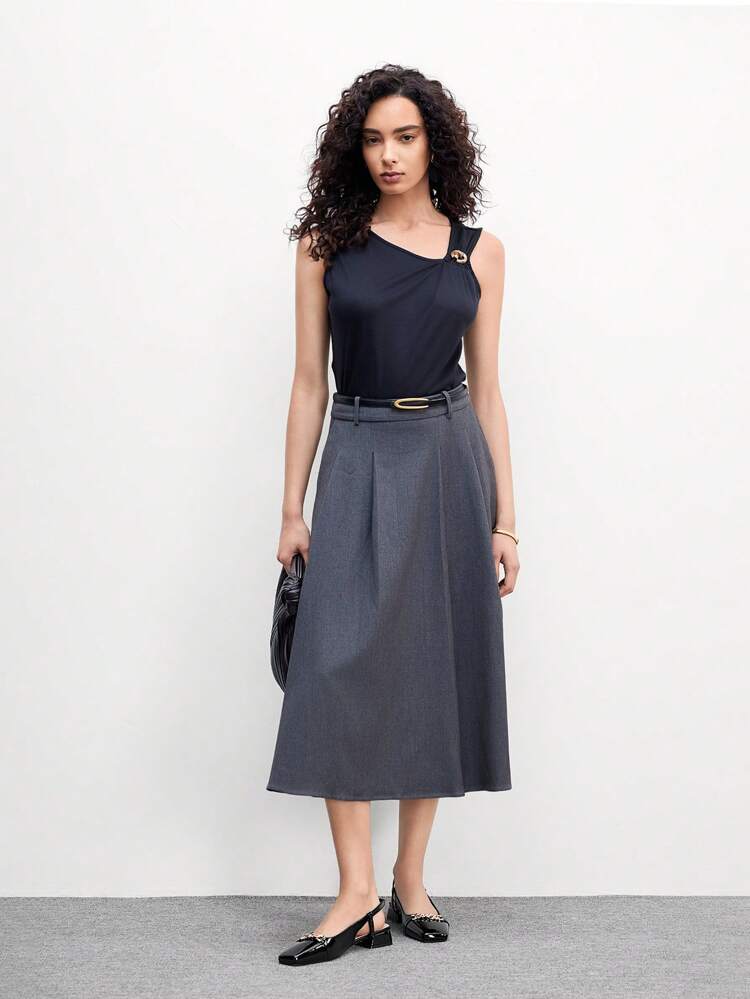 CUCCOO BIZCHIC Women's Fashion Black Patent Leather Chain Strap