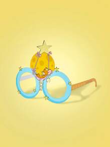 TOM & JERRY X SHEIN Cartoon Mond Muster süße Papier Brille