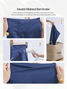 GLOWMODE 4.3" SoftSerene Modal Ribbed Button Front Active Romper Low Impact Daily Yoga Casual Removable Cups - Dark Blue - View 8