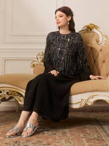 CUCCOO TILAWA 女士银色水钻圆形装饰平底凉鞋，优雅柔软舒适一脚蹬沙滩休闲假日派对拖鞋 - 銀色 - 查看 3