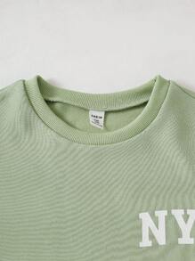 SHEIN Explorewe 1pc Boys' Casual Loose Floral Print T-Shirt, Summer - Green - View 4