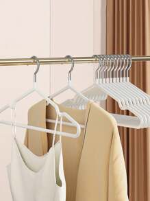 10pcs Stainless Steel Non-Slip Hanger - White - View 3
