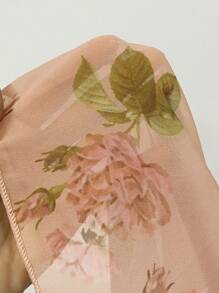 DAZY Damen langes Blumenkleid, Frühlings-/Herbstkleid mit Langarm