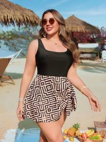 Swim Lushoire Đầm bơi cỡ lớn, thời trang cho mùa hè - Nhiều màu - Xem 5