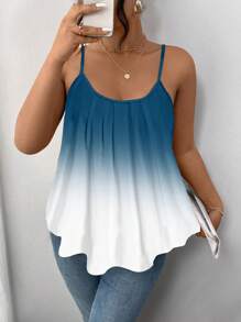 SHEIN Frenchy Casual Elegant Plus Size Women Ombre Color Camisole Suitable For Summer Suitable For Going Out - Multicolor - View 5