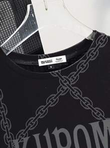 HELLO KITTY AND FRIENDS | SHEIN 女式字母与卡通图案休闲圆领短袖 T 恤，夏季 - 白色 - 查看 3