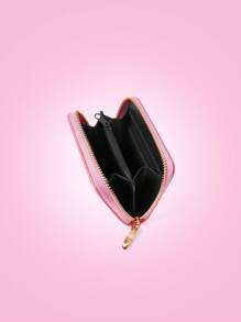 THE POWERPUFF GIRLS X SHEIN 1pc Fashionable Cute Star & Blossom, Bubbles, Buttercup Pattern Small Wallet, Pink Purse - Multicolor - View 5