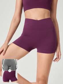 GLOWMODE 2.5 英寸 FeatherFit™ Go The Distance 无前缝交叉腰部骑行短裤带防滑条低冲击瑜伽普拉提工作室日常休闲装