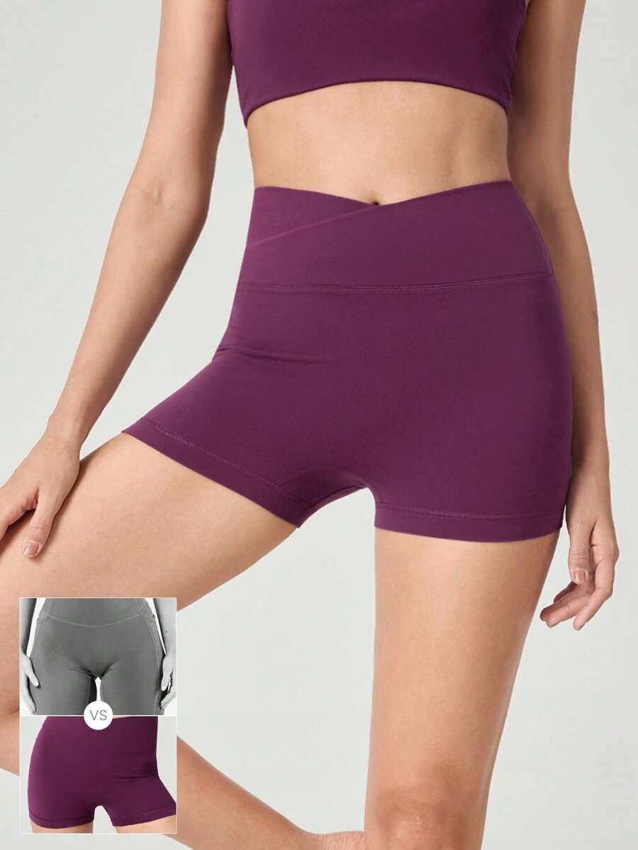 GLOWMODE 2.5 英寸 FeatherFit™ Go The Distance 无前缝交叉腰部骑行短裤带防滑条低冲击瑜伽普拉提工作室日常休闲装