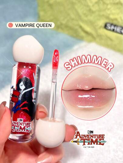 Adventure Time | SHEGLAM Heroes Only Shimmery Gloss à LèVres-Vampire Queen Rouge Marque Beauté Visage Maquillage CosméTique Pour Femmes Filles Parfait Pour Hiver IdéAl Pour Y2K ÉLéGant Mode Adapté Pour Anniversaire Xmas Cadeau FêTe PrêT Meilleure Couleur