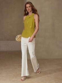 MOTF PREMIUM Apliques Wrap Top - Amarelo Mustarda - Ver 3