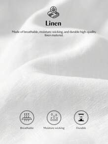 Ontre 100% 纯亚麻金属装饰纽扣都市休闲女式背心夹克，无袖亚麻米色西装背心，适合春季 - 白色 - 查看 8