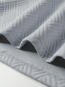 Manfinity Mode 男士纯色休闲/商务长袖 Polo 衫，秋季 - 淺灰色 - 查看 3