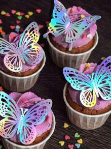 24pcs Laser-Cut 3D Butterfly Wall Decorations – 2 Styles & 3 Sizes, Removable Paper Butterflies For Nursery, Wedding, And Home Decor, Wall Decor, Home Decor, Wedding Decor, Nursery Decor, Wedding, Birthday School Decor School Surprise Dormitory Decor Back To School Room Decor School Supplies - Multicolor - View 8