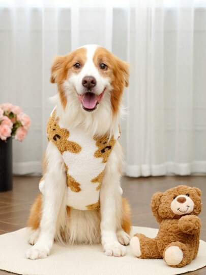 1 pezzo Felpa con cappuccio in maglia per cani di taglia grande, autunno/inverno, cappotto peloso per cani (I vestiti sono attillati; si consiglia di acquistare una taglia in più)