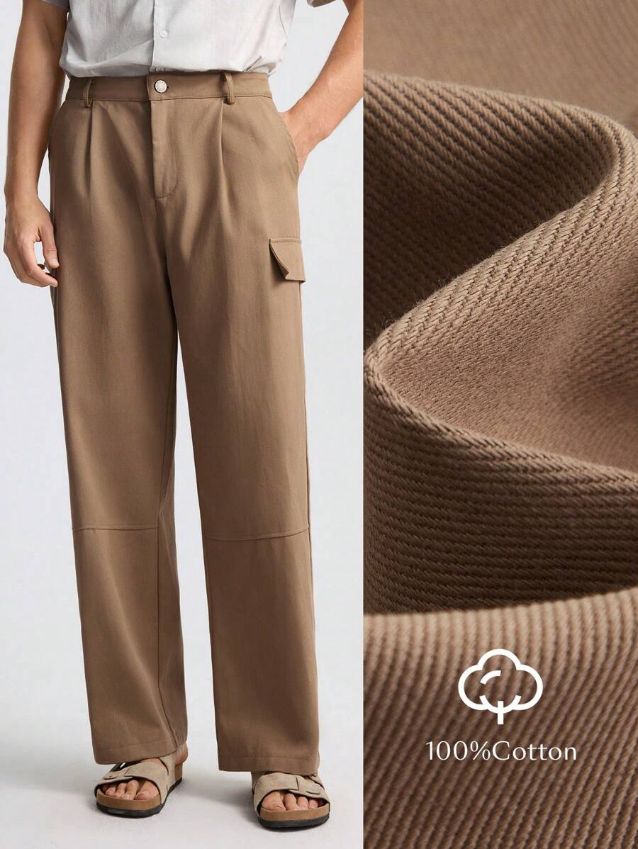 Ontre 2025 Sommer Herren Einfarbige Hose, einfach modisch, geeignet für Sommerurlaub, Boho, Urban Chic, Leinen Hose