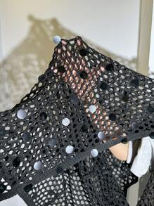 Swim SXY Coprispalle sexy e alla moda con decorazioni di paillettes e spacchi laterali, per taglie comode