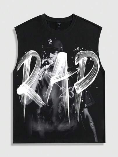 Street Life Camisetas de tirantes casuales de cuello redondo con estampado de letras y números, para verano