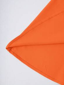 Franclia 女士休闲纯色长裙，适合工作和日常穿着 - 橘色 - 查看 6