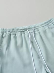 Manfinity RSRT Men's Casual Short Sleeve Shirt Set - Cadet Blue - View 4