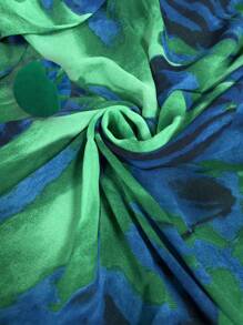 Selianne Abito elegante e romantico da donna, senza maniche, con scollo a V, in vita stretta, con stampa floreale - Multicolore - Visualizzare 7