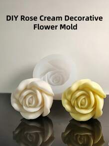 1 molde de silicona para velas de rosa de cera - Molde decorativo de flores de pasta de rosa DIY, Compra 2 con un mejor descuento. Suave y reutilizable, fácil de hacer flores de cera de rosa tridimensionales