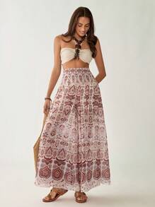Florisole Damen Boho-Muster weite Hosen, Frühling/Sommer - Verschiedenfarbig - Übersicht 3