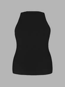 Slaydiva 2 件大码简约黑色背心，夏季休闲装 - 彩色 - 查看 4