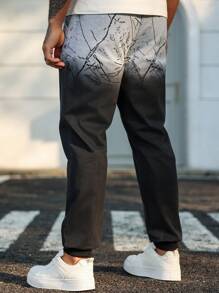 Manfinity Homme Men's Casual Everyday Gradient Slanted Pocket Jogger Pants - Multicolor - View 2