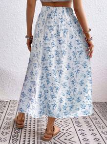Breezaya Gonna casual a piccoli fiori ditsy per vacanze estive